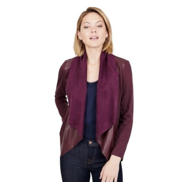 Kut From The Cloth Ana Faux Leather Drape Open Jacket Black Size Small - Picture 4 of 7